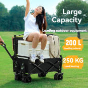 monqiqi Folding Outdoor Utility Trolley Cart for Camping & Shopping