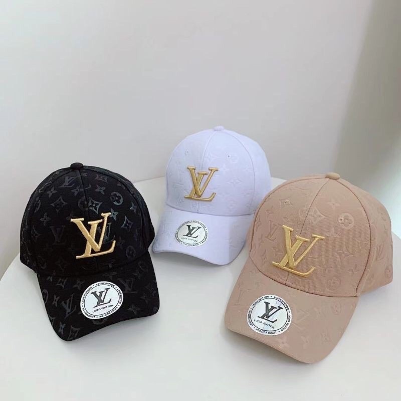 Louis Vuitton Monogram Canvas Baseball Hat In Black/White - Praise