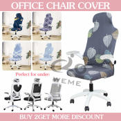 Removable Gaming Chair Seat Cover 2 Pcs Per Set Office Chair Cover Seat Stretchable with Arm Rest and Backrest Anti-Dirty Roating Chair Slipcovers