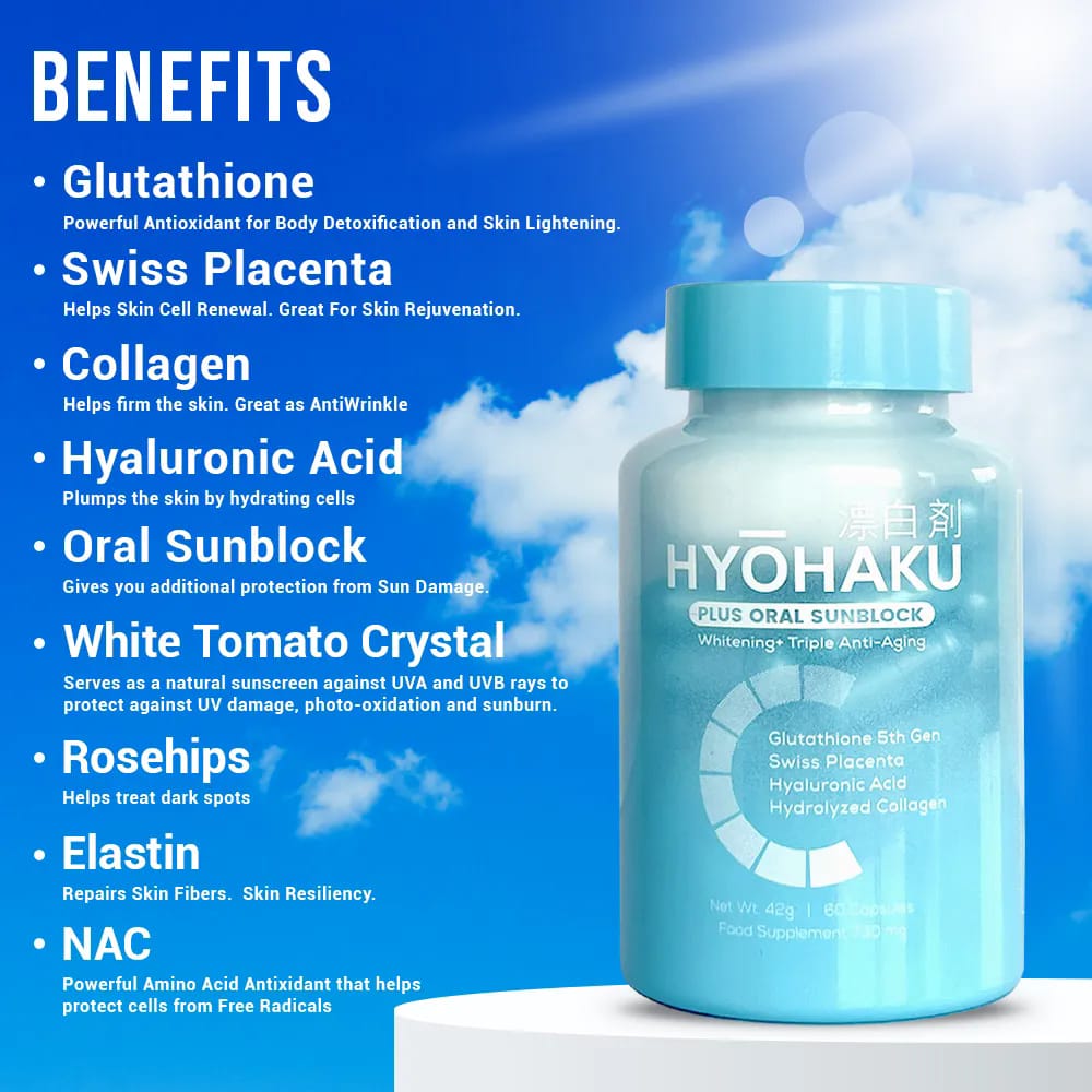HYOHAKU Plus Oral Sunblock | 60 Capsules