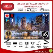 GRAND 40" Smart LED TV w/ Tempered Glass