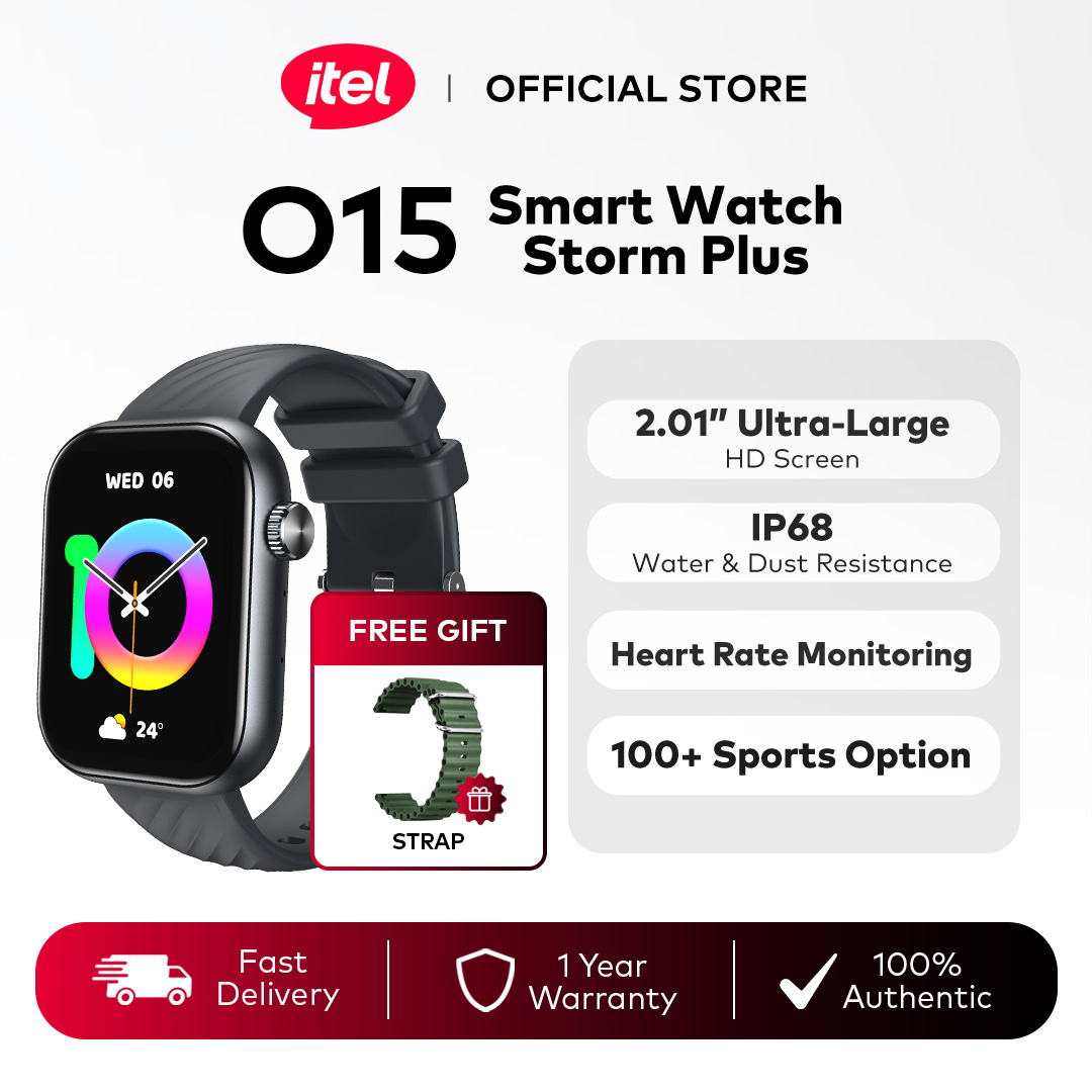 itel O15 Smart Watch Storm Plus / 2.01" Ultra-Large HD Screen / IP68 Water Resistance/ Heart Monitor