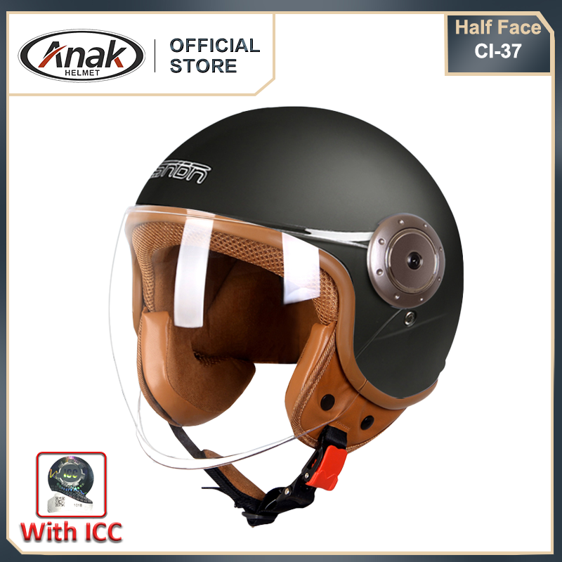 Anak CI-37 Retro Half Face Motorcycle Helmet for Men/Women