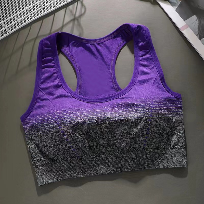 New sports underwear shockproof running vest type no steel ring yoga micro gather no trace bra#6890 - Image 2