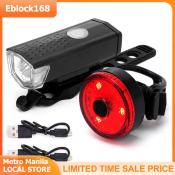 Ultra Bright USB Rechargeable Bike Light Set by VAKIND