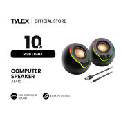 Tylex XM15 RGB Computer Speakers, 10W Stereo Sound, USB Powered