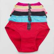 12PCS Panty Underwear plain style for ladies stretch