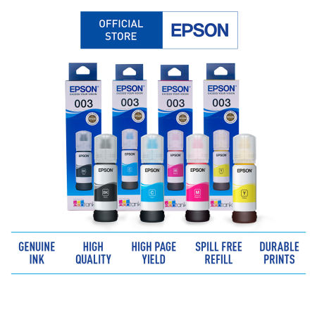 Epson 003 Inks for L-Series Printers - BK/CY/MG/YW