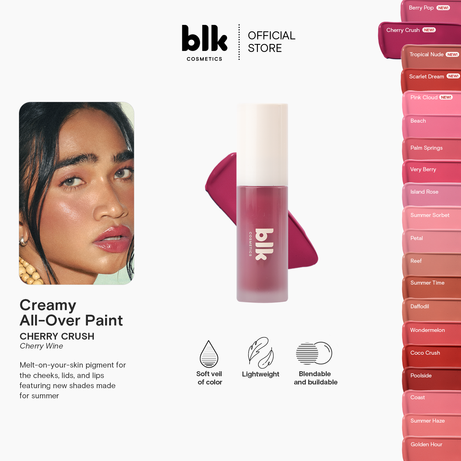 Discount on BLK Cosmetics  shoes - SKU: blk cosmetics creamy all over paint cherry crush