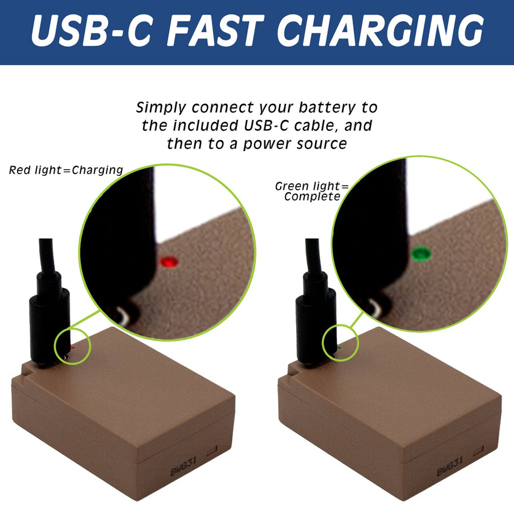 Wasabi Power DMW-BLC12 Type 1100mAh Lithium-Ion Battery with