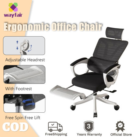 Wayfair Ergonomic Gaming Office Chair with Adjustable Recline and Footrest