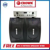 Crown Karaoke Amplifier with Baffle Speaker - 2600W PMPO