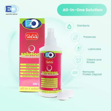 EO Flexwear Solution 360ml ALL-IN-ONE Contact Lens Solution