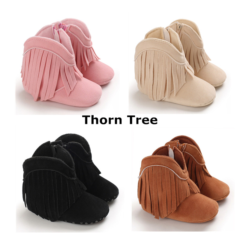 Cây Gai Trẻ Mới Biết Đi bé trai bé gái Giường Cũi Giày Moccasin Trẻ Em có đế mềm Bông Giày Khởi Động