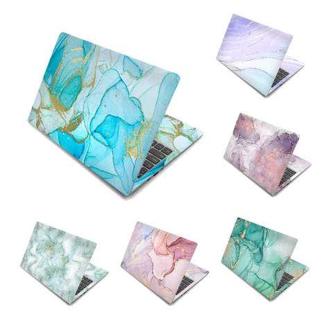 Colorful Marble Laptop Decor Skin Sticker Decal Universal Waterproof Netbook Reusable Notebook Art Decal Protector Decorative Granite Grain Cover 2 Sheets Decal 13.3"14"15.6" for Macbook pro/Lenovo/Msi/Hp/Acer Skins Decal