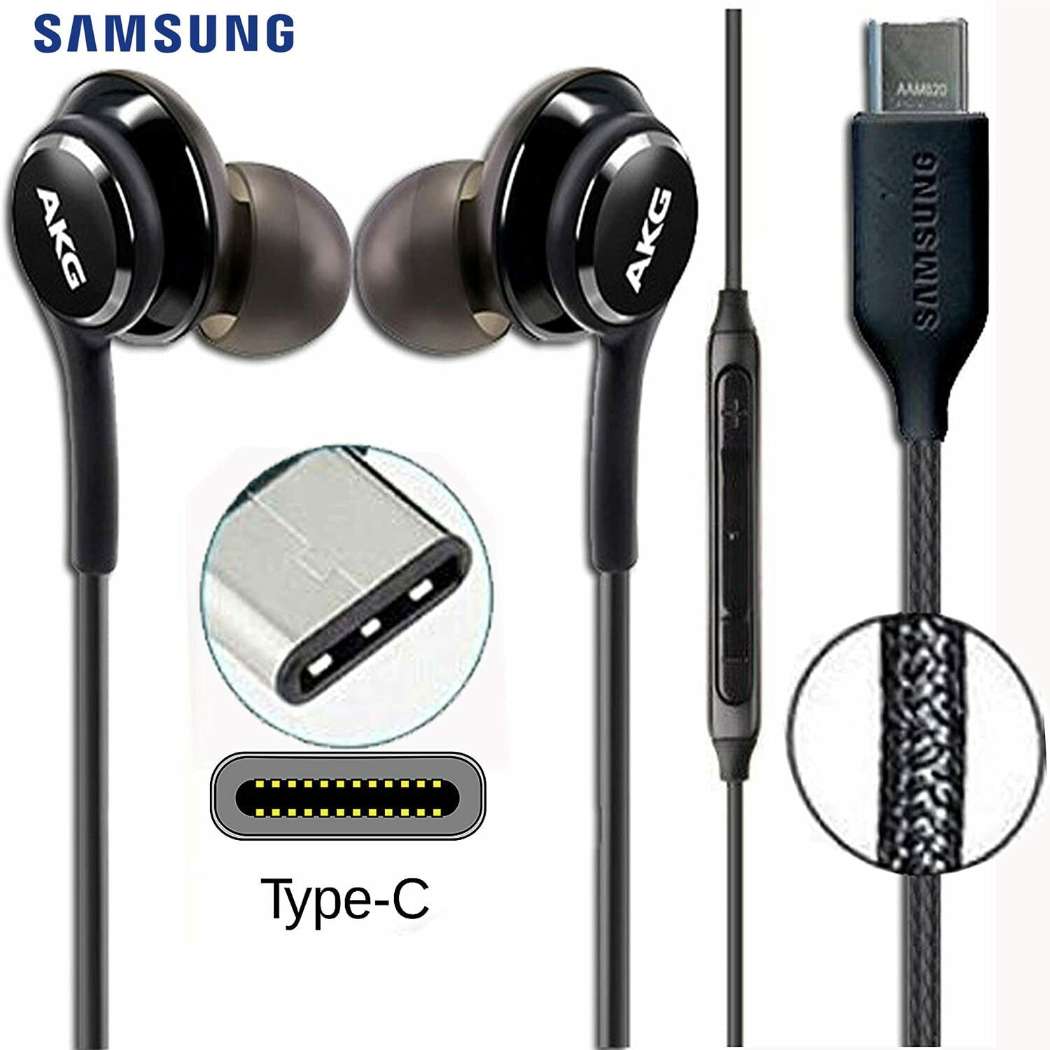 Samsung AKG Earphones with Mic and Volume Control, USB-C