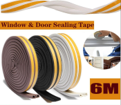 Soundproof Rubber Foam Window Seal Strip, Self-Adhesive D-Type Sealant