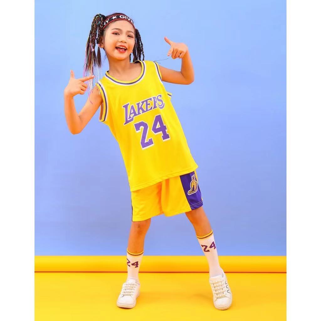 Yellow Nike NBA LA Lakers James #23 Jersey Junior