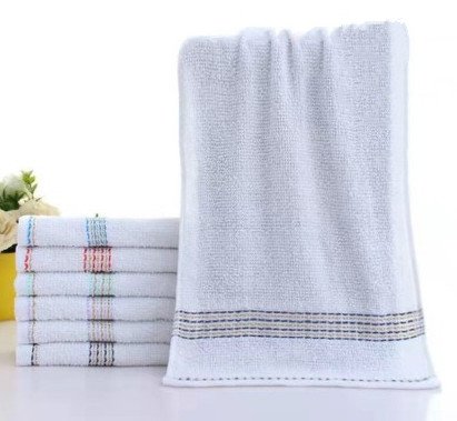 12Pcs COD☑ Hand Towel White Gold Line Cannon 32g Face Towel