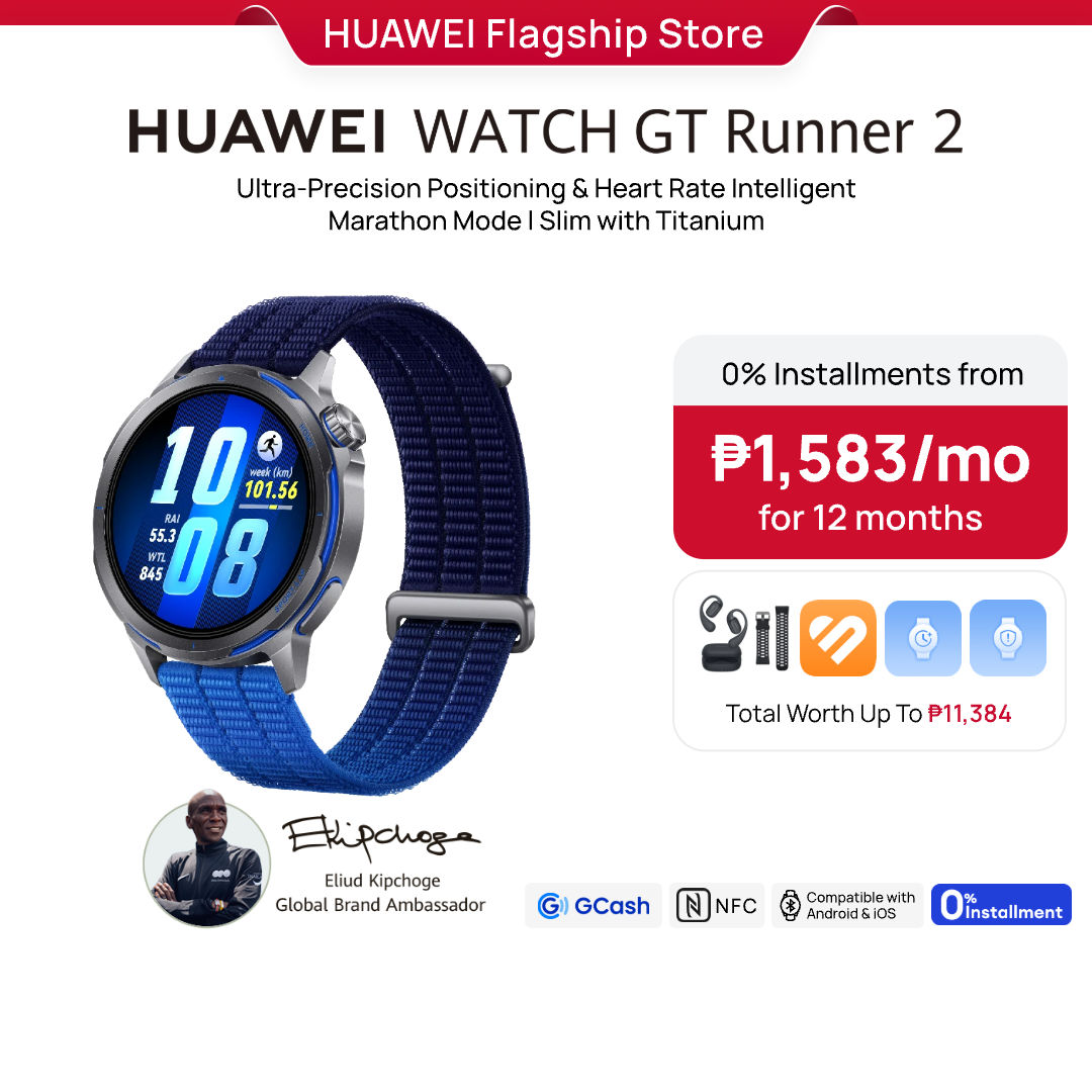 HUAWEI WATCH GT Runner 2 Smartwatch l Ultra-Precision Positioning & Heart Rate l Intelligent Marathon Mode l Titanium Strength with Feather Weight l CE-Certified ECG & Pulse Wave Arrhythmia l Up to 14 Days Battery Life - Image 3
