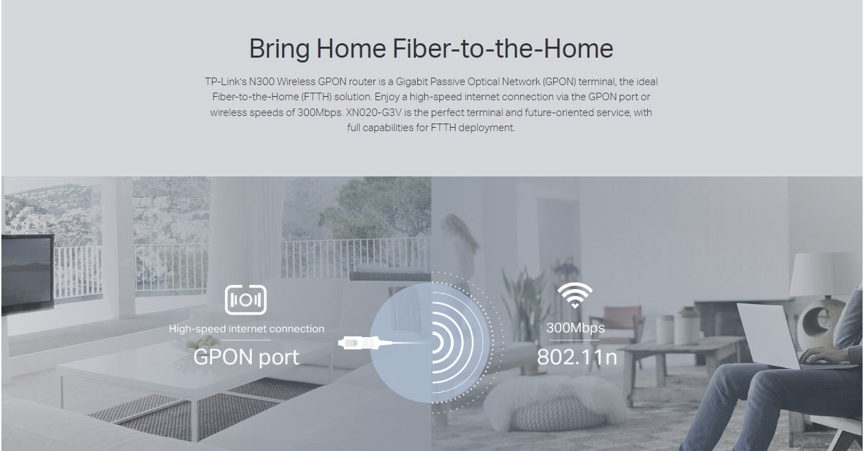 Router Wifi Gpon Voip Tp Link 300 Mbps Gigabit Fibra Óptica 