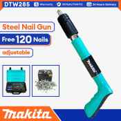 Makita Nail Gun Power Tools Cordless Gun Tcker Heavy Duty Ceiling Artifact Manual Steel Nail Gun Rivet Tacker Concrete Bullet Electric Gun Nailer Punch Gun Wall Anchor Wire Slotting Device Set