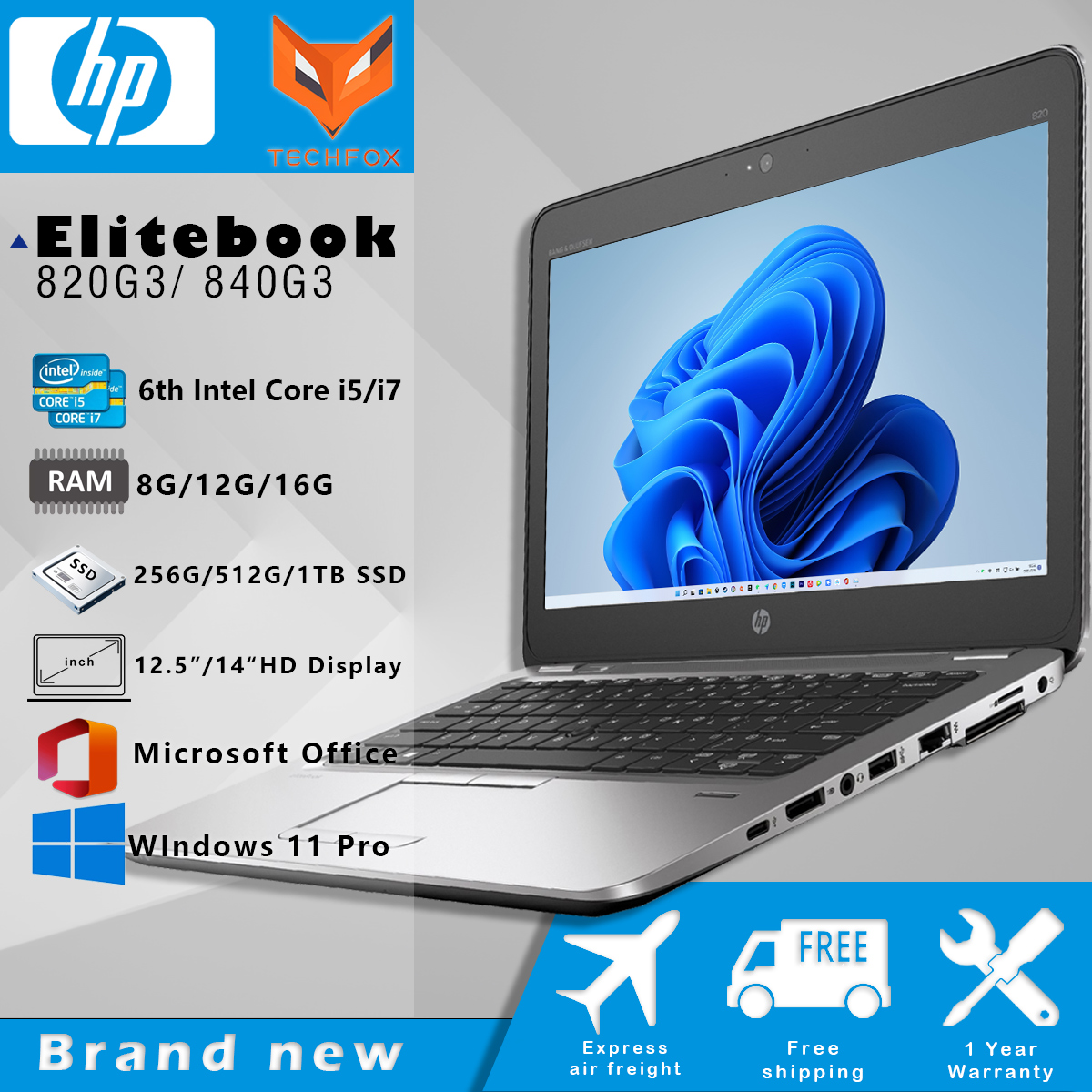 HP Elitebook 830G5 / 840G5 Laptop Intel Core i5 i7 / 8G 12G 16G