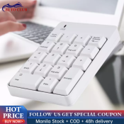 Wireless USB Numeric Keypad 18 Keys - White