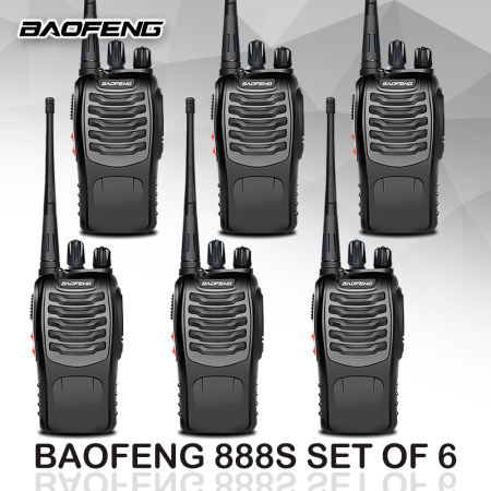 Baofeng BF 888S Walkie Talkie Set (6-Pack)