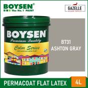 Boysen Ashton Gray Flat Latex Paint - 4L