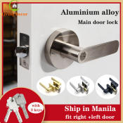 Aluminium Alloy Main door lock with Anti-theft Interior Door Handle Locks Set Lock Doorknob Bedroom Door Lock Main Door Door Knob For Main Door House