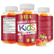 VIAT Kids Gummies with Omega, DHA, Zinc, Vitamins, Probiotics