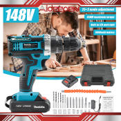 Aideepen Makit.a 14.8V Rechargeable Drill Set (Brand Name