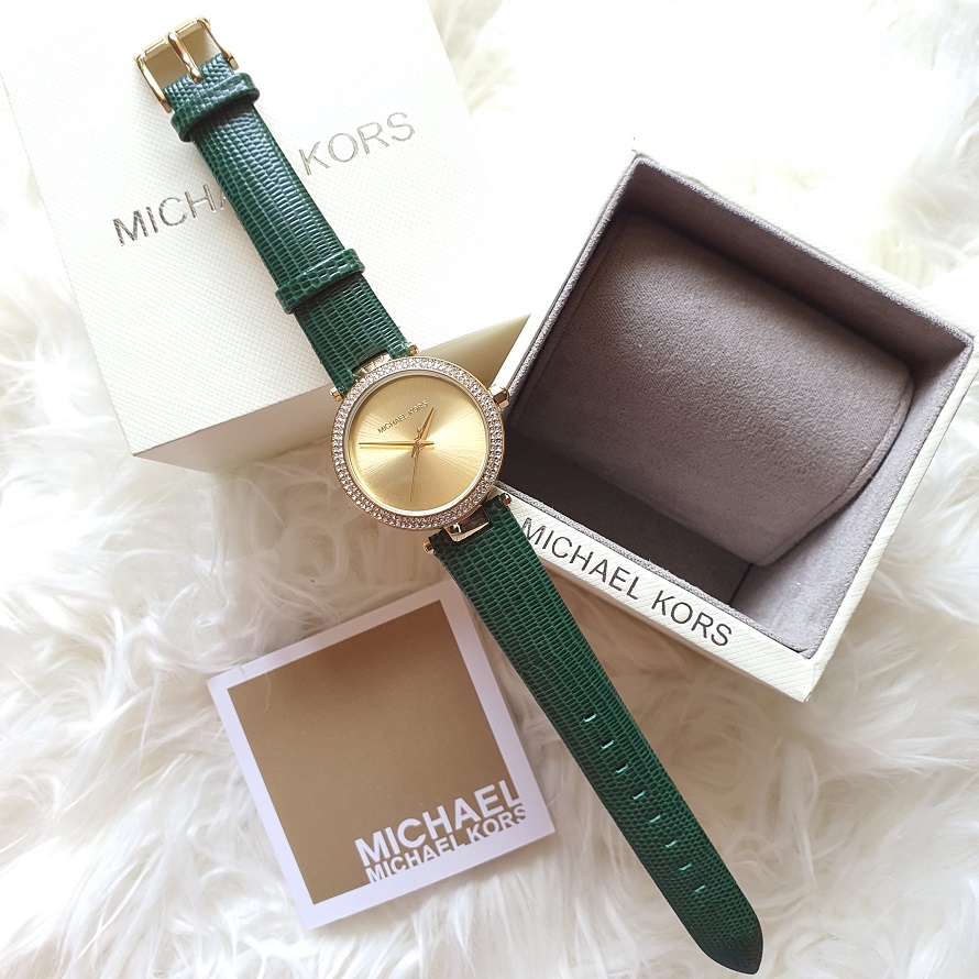 Authentic Michael Kors MK2592 Green Metallic Mini Parker Pave Gold-Tone and  Leather Watch | Lazada PH