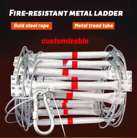 RescuePro Fire Escape Ladder: Retractable, Aluminum Alloy, Emergency Safety