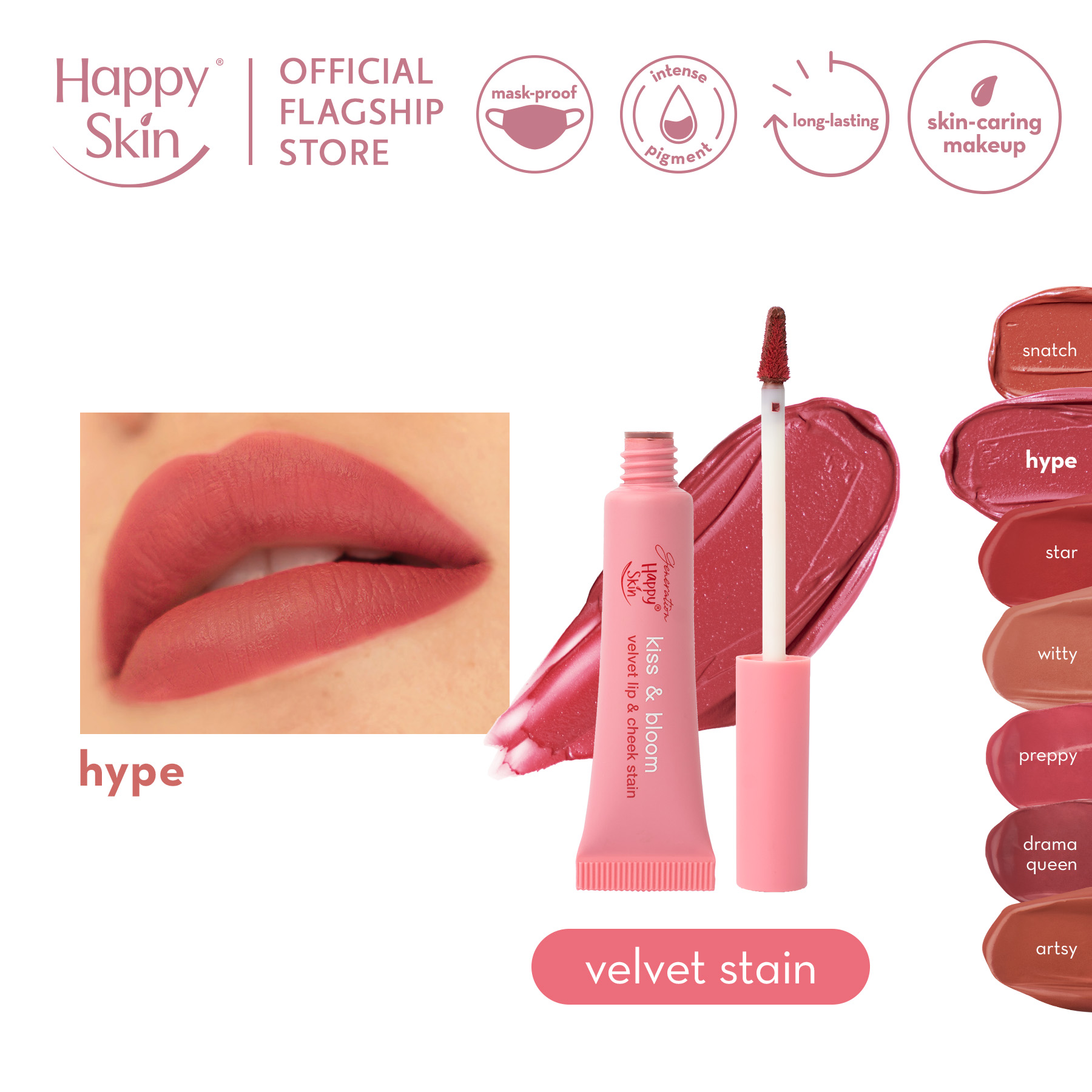Discount on Happy Skin  shoes - SKU: Generation Happy Skin Velvet Lip & Cheek Stain in Hype
