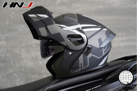 HNJ 937 Full Face Modular Motorcycle Helmet - ICC Certified