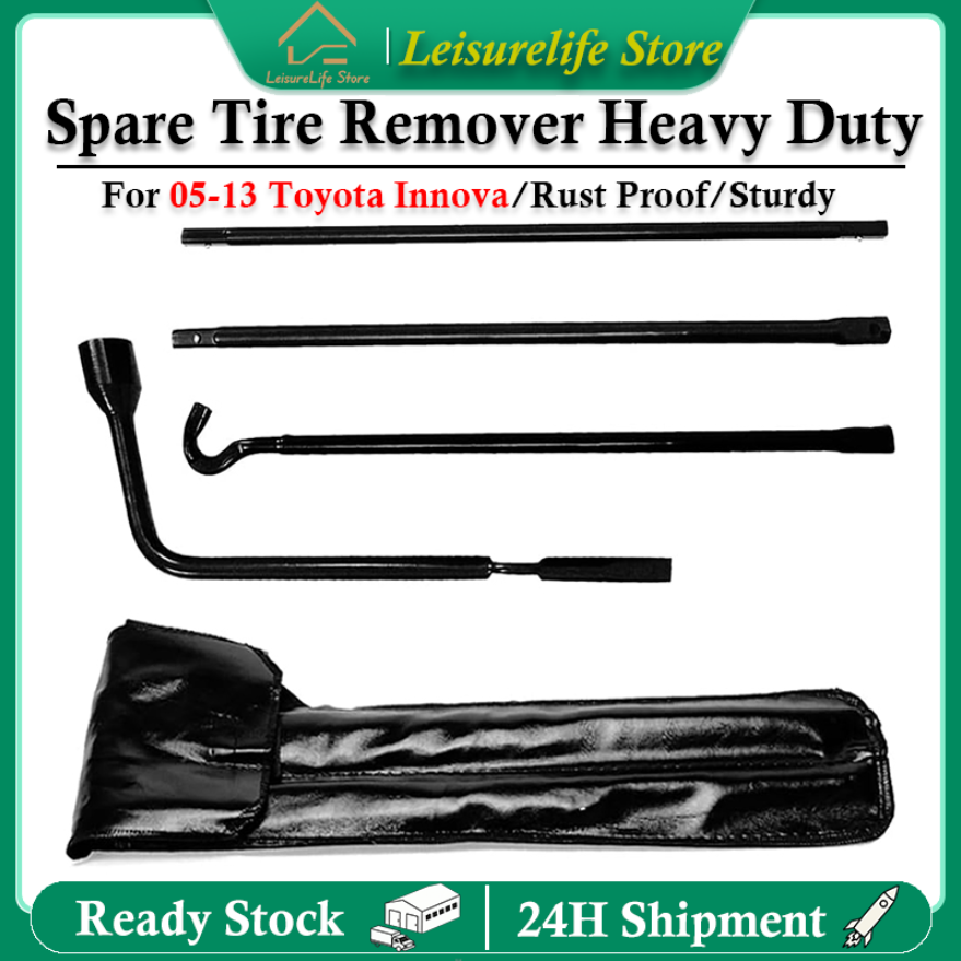 Complete Spare Tire Tool Kit With Bag For 2005-2013 Toyota Tacoma – Jack, Lug Wrench, Extension