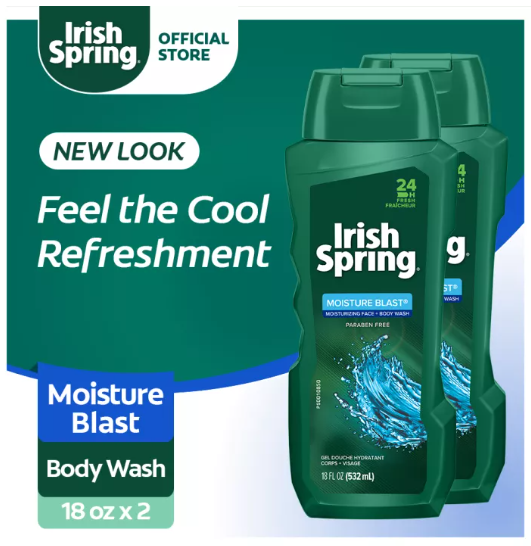 Lazada Philippines - Irish Spring Moisture Blast Body Wash 18oz, Pack of 2