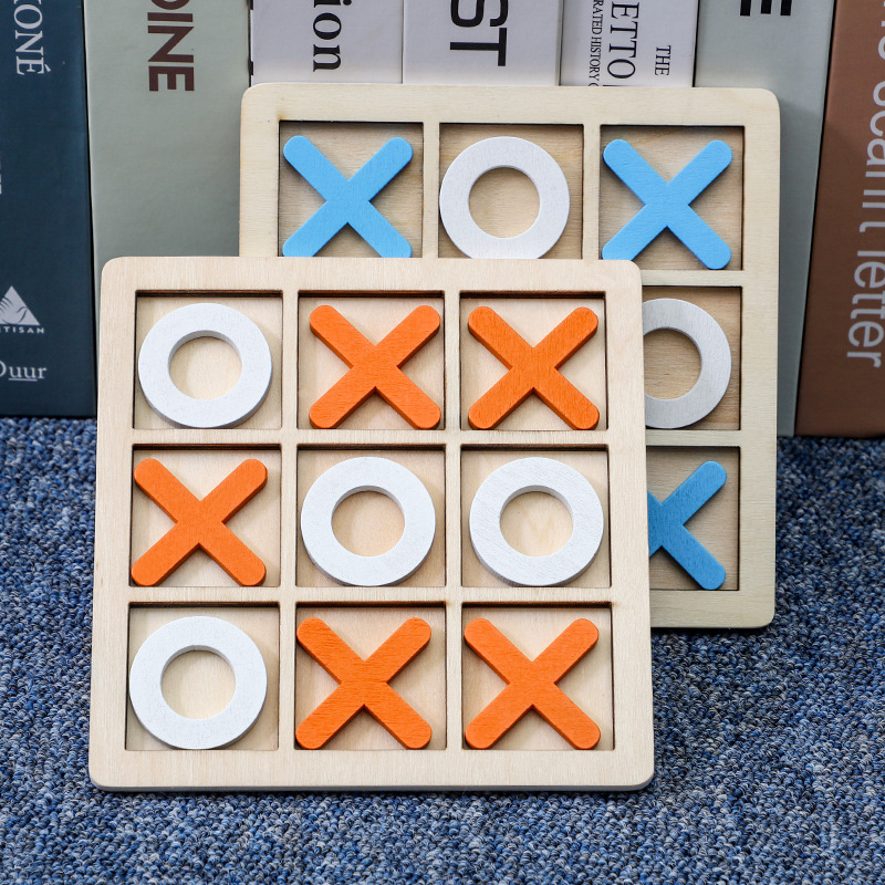 Xo Tic Tac Toe Wooden Game Toy Educational, Entertainment, Leisure