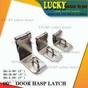 90° DOOR HASP LOCK RIGHT ANGLE STAINLESS STAPLE LATCH