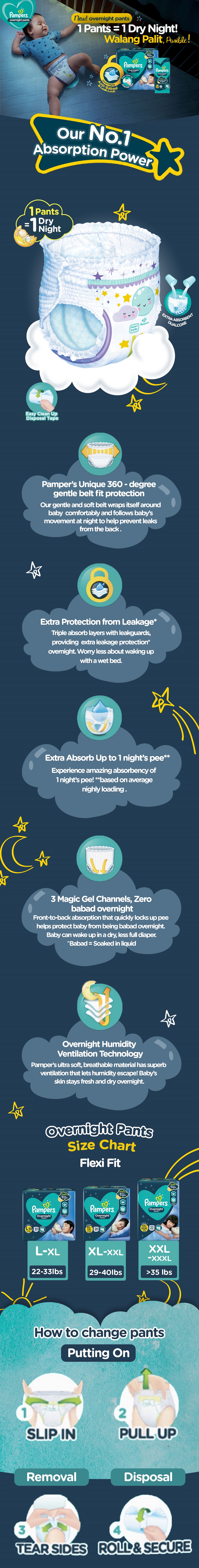 pampers overnight pants