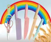 NNS 6-Piece Pastel Ceramic Kitchen Knives Set