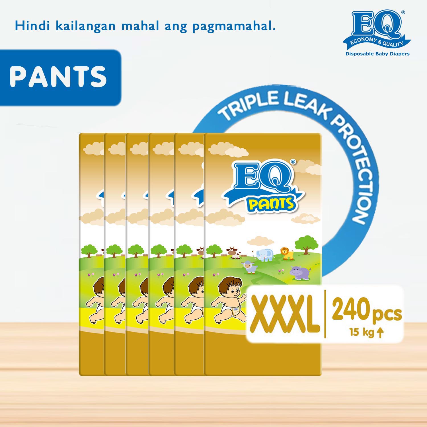 EQ Pants Jumbo Pack XXXL (15kg up) 40 pcs x packs(80 pcs