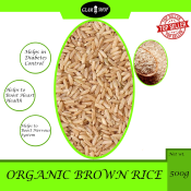 Organic Brown Rice - Heart Healthy & High Fiber, 500g