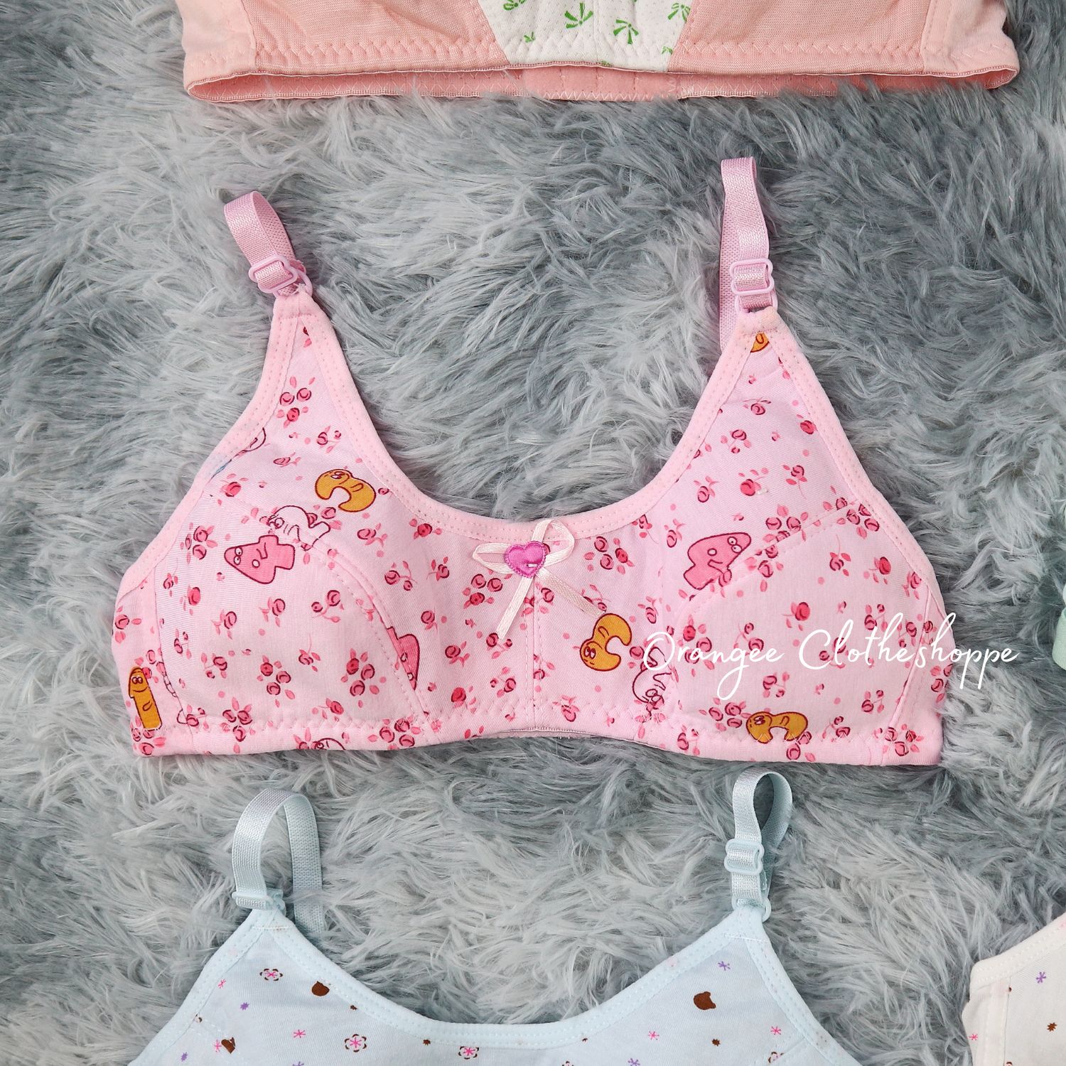 6Pcs Printed Baby Bra For Teens 9 to 14 years old Assorted Color