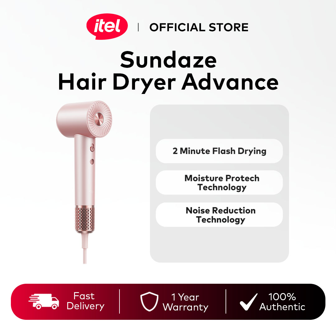 Itel IHD-53 Hair Dryer Negative Ions 2-Minute Flash Drying 8 Drying Modes / 1600W Power