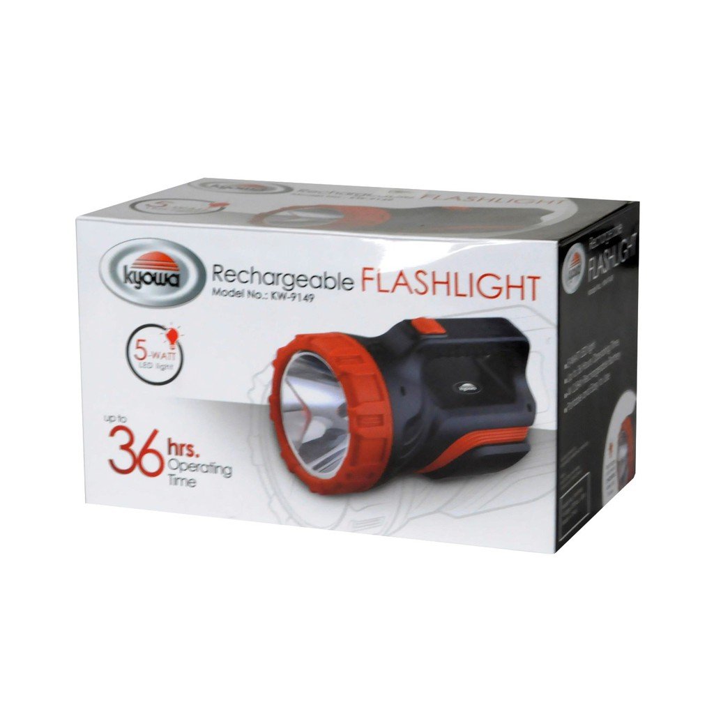 D&DKyowa KW-9149 Original Rechargeable Flashlight Up to 36h Operating Time  (5W Led Light)