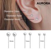 Aurora 925 Silver Mini Ball Stud Earrings ES925-1