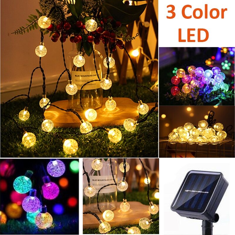 100 LED Solar Christmas String Lights - Waterproof Garden Decor